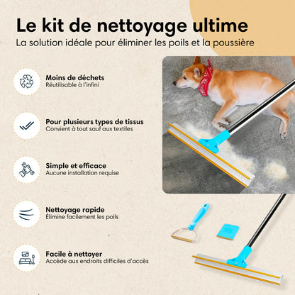 Raserpets® - Le kit 3-en-1 contre les poils d'animaux